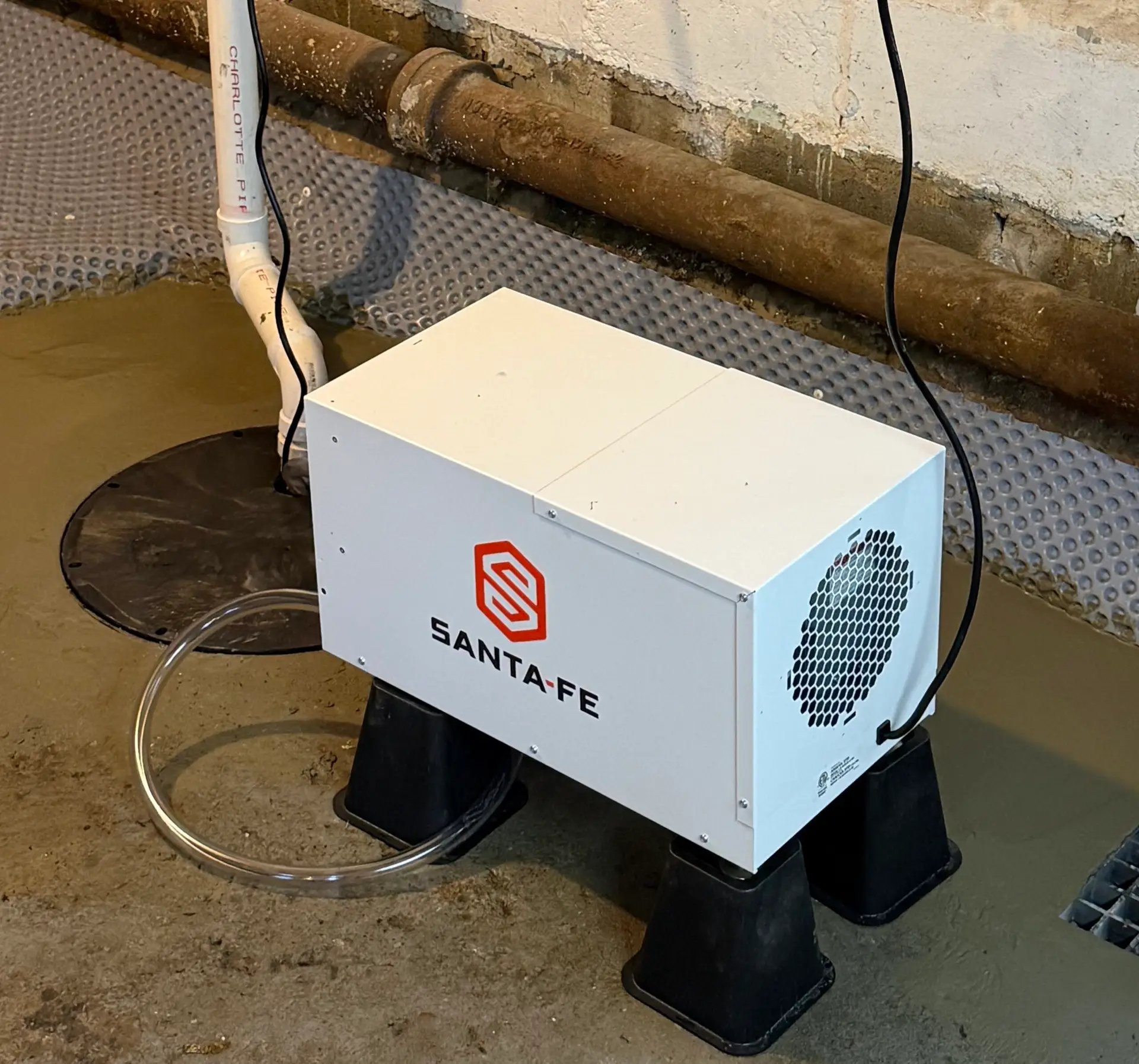 Professional basement dehumidifier installation