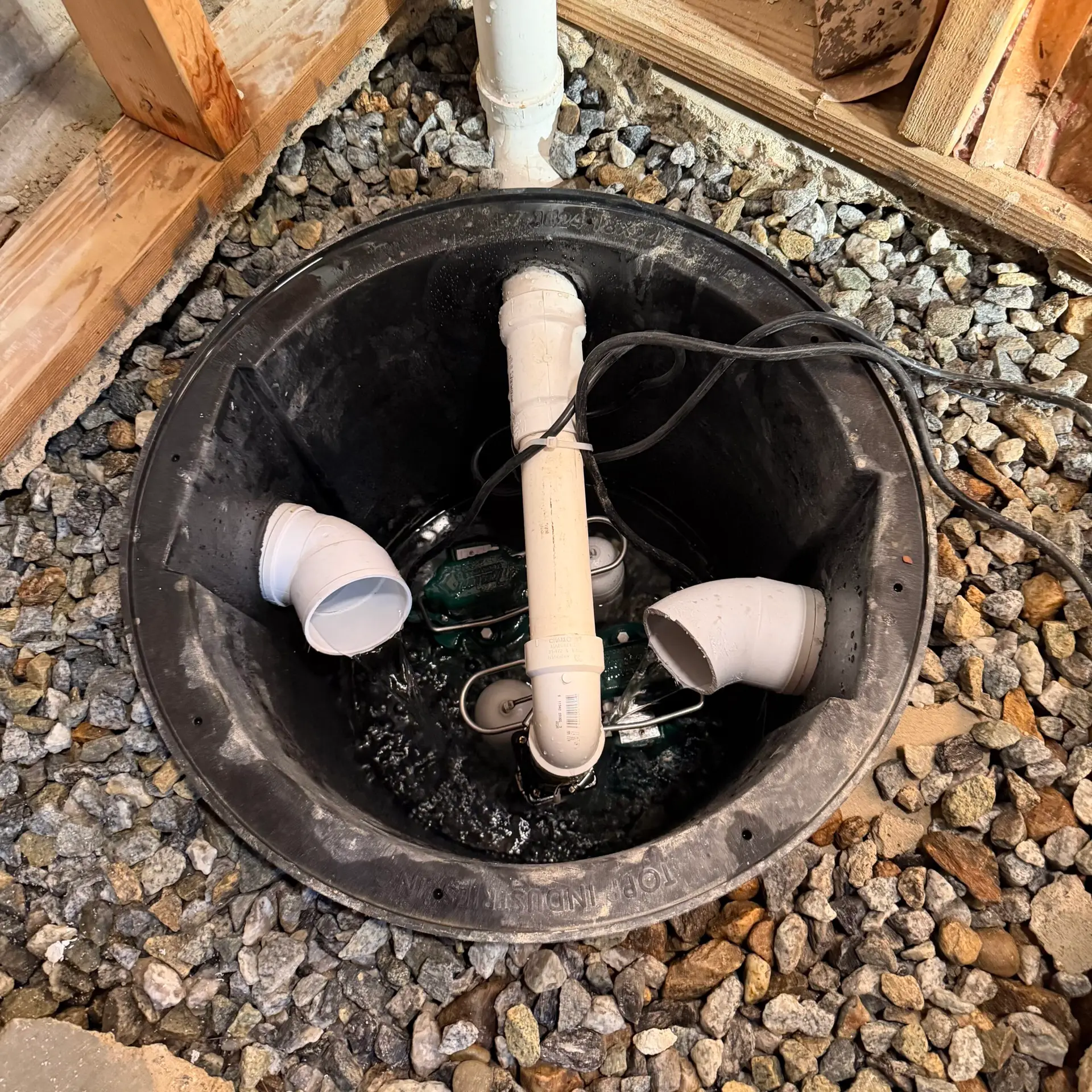 B-Dry Sump Well Professional Installation View 2